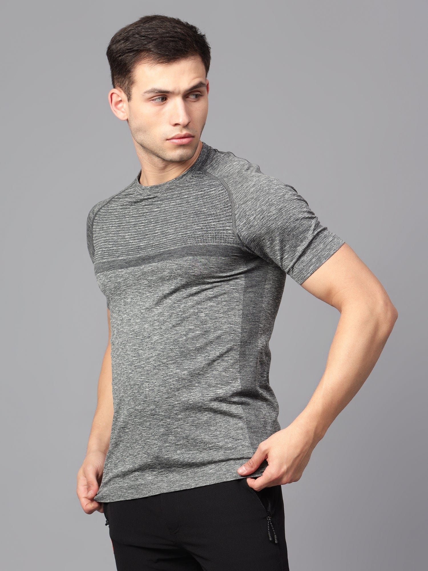 trenz MENS T-SHIRTS Seamless Active Stripe T-Shirt trenz MENS T-SHIRTS Seamless Active Stripe T-Shirt