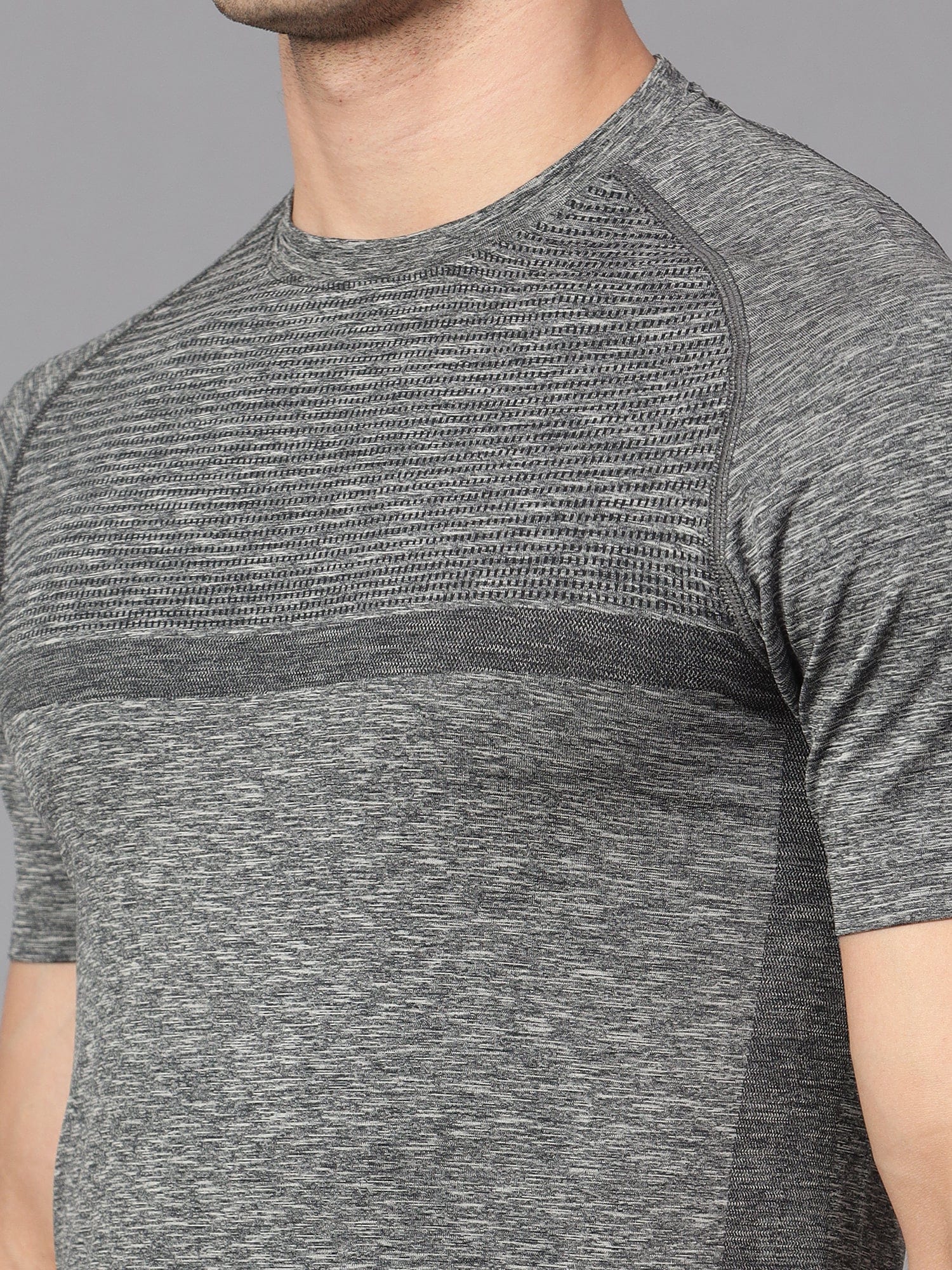 trenz MENS T-SHIRTS Seamless Active Stripe T-Shirt trenz MENS T-SHIRTS Seamless Active Stripe T-Shirt