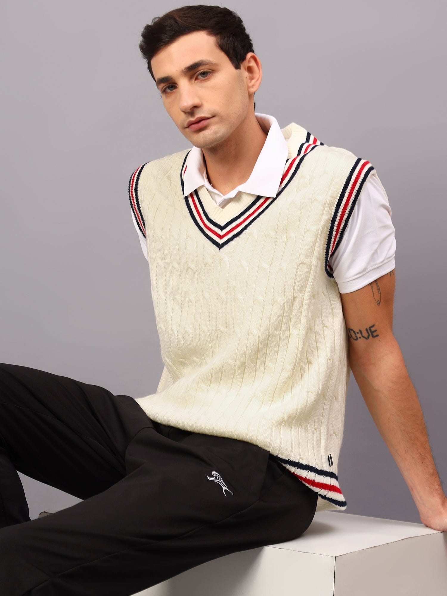 CRICKET SWEATER HALF SLEEVES - trenz CRICKET SWEATER HALF SLEEVES - trenz