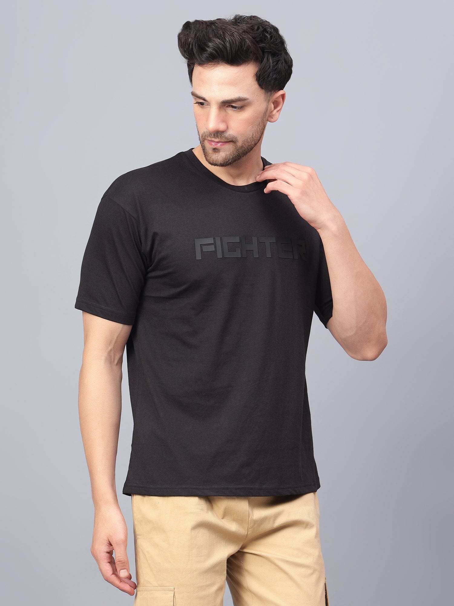 Fighter Men's T-Shirt Black - trenz Fighter Men's T-Shirt Black - trenz