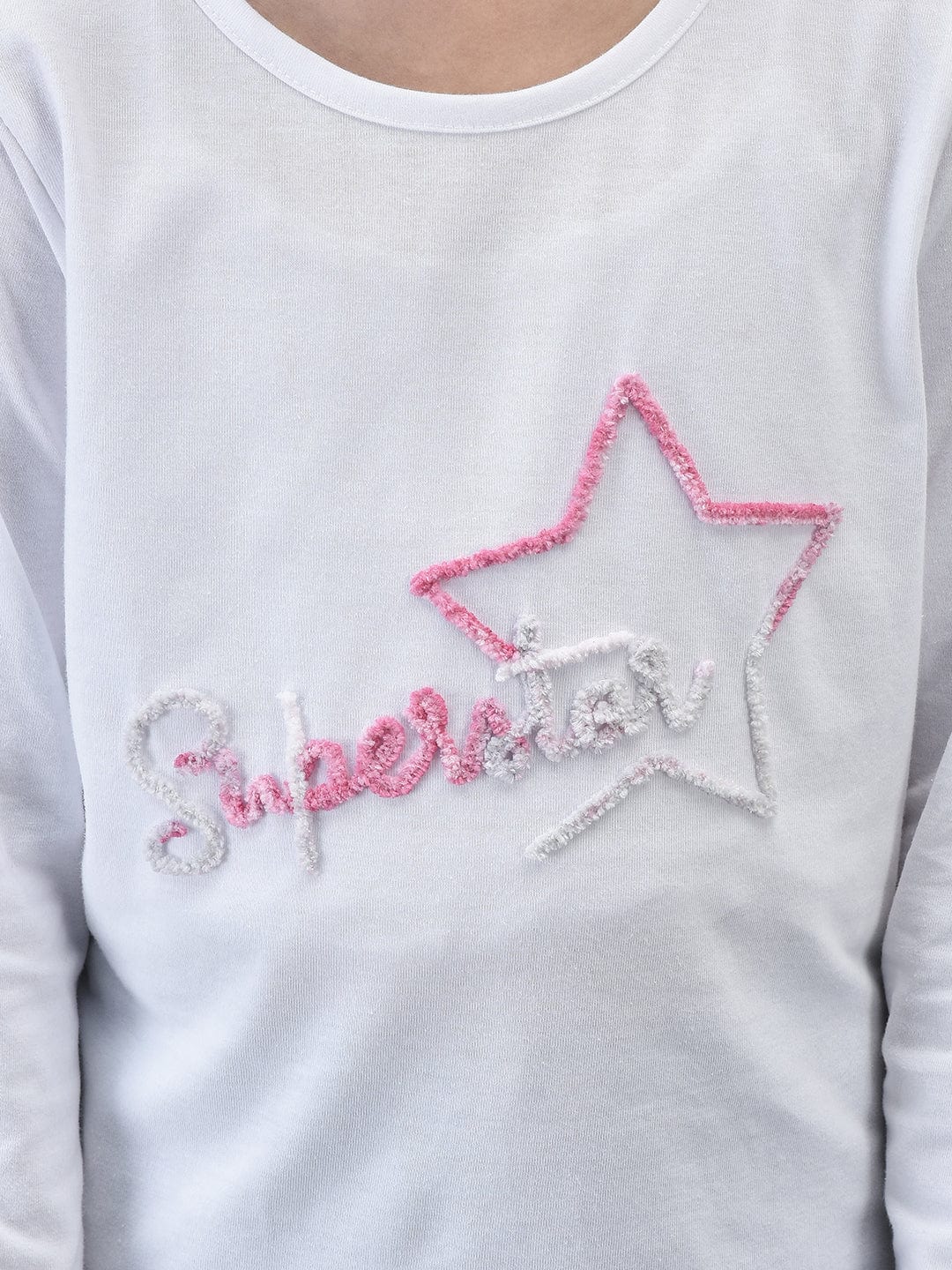 Superstar Fuzzy Embroidered Tshirt - trenz Superstar Fuzzy Embroidered Tshirt - trenz