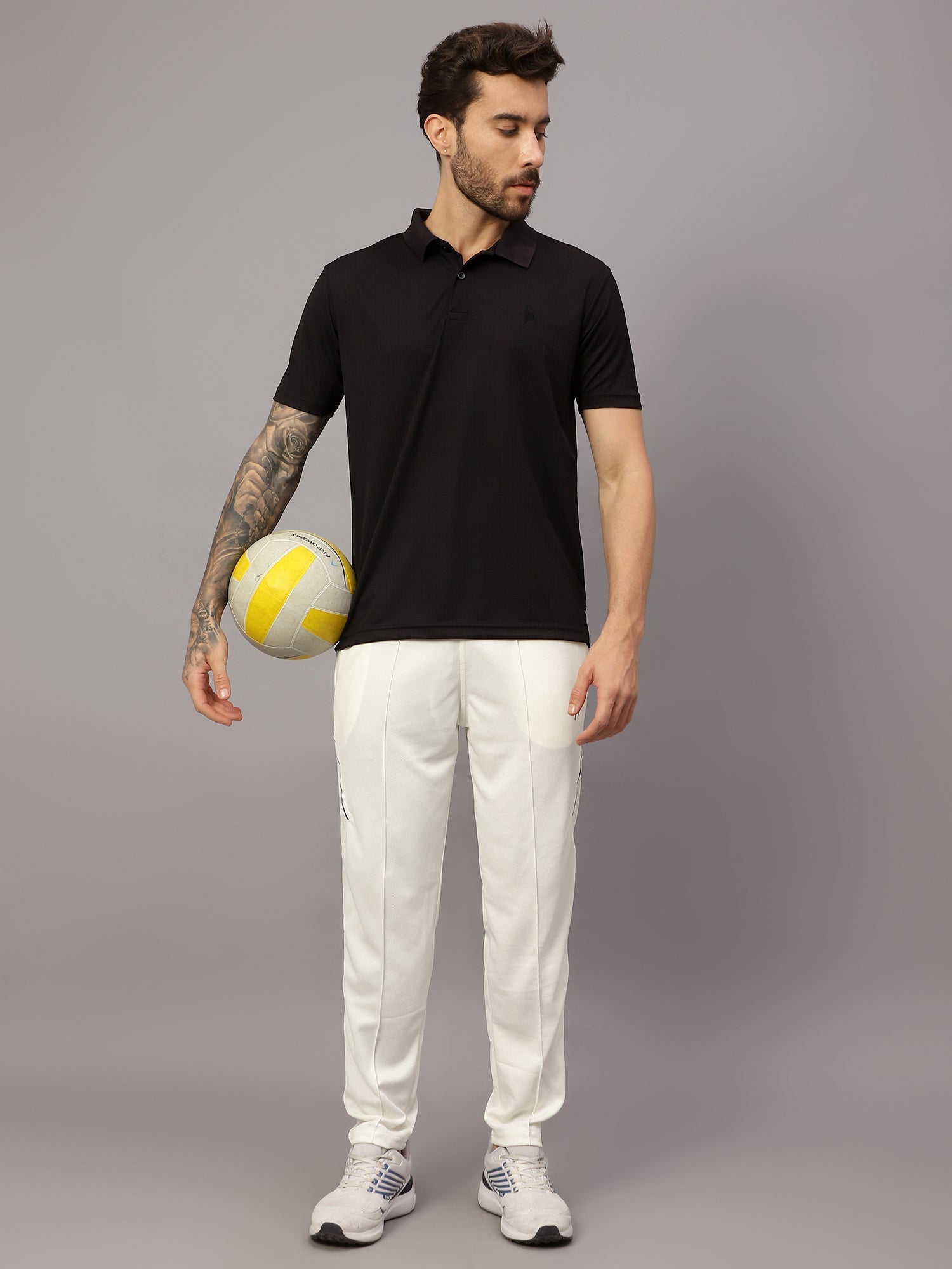 Textured Stripe Solid Sports Polo|Black| - trenz Textured Stripe Solid Sports Polo|Black| - trenz