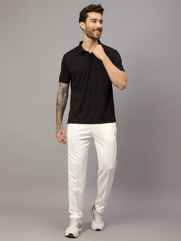 Textured Stripe Solid Sports Polo|Black| - trenz Textured Stripe Solid Sports Polo|Black| - trenz