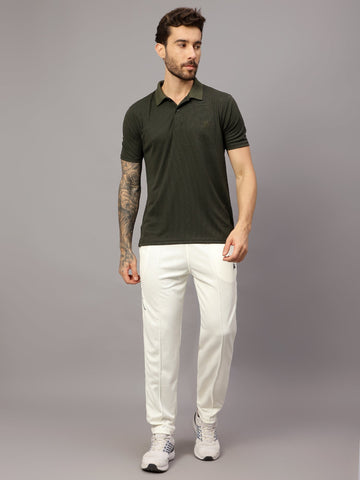 Textured Stripe Solid Sports Polo|Green| - trenz Textured Stripe Solid Sports Polo|Green| - trenz