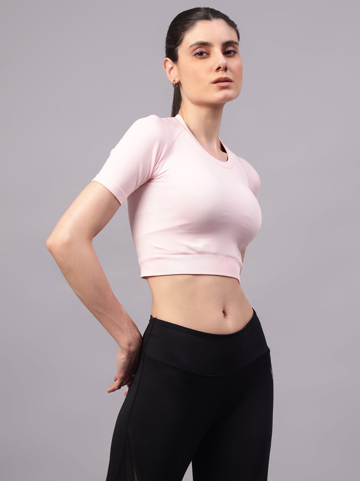 Seamless High Impact Crop Top Trenz by Shiv Naresh