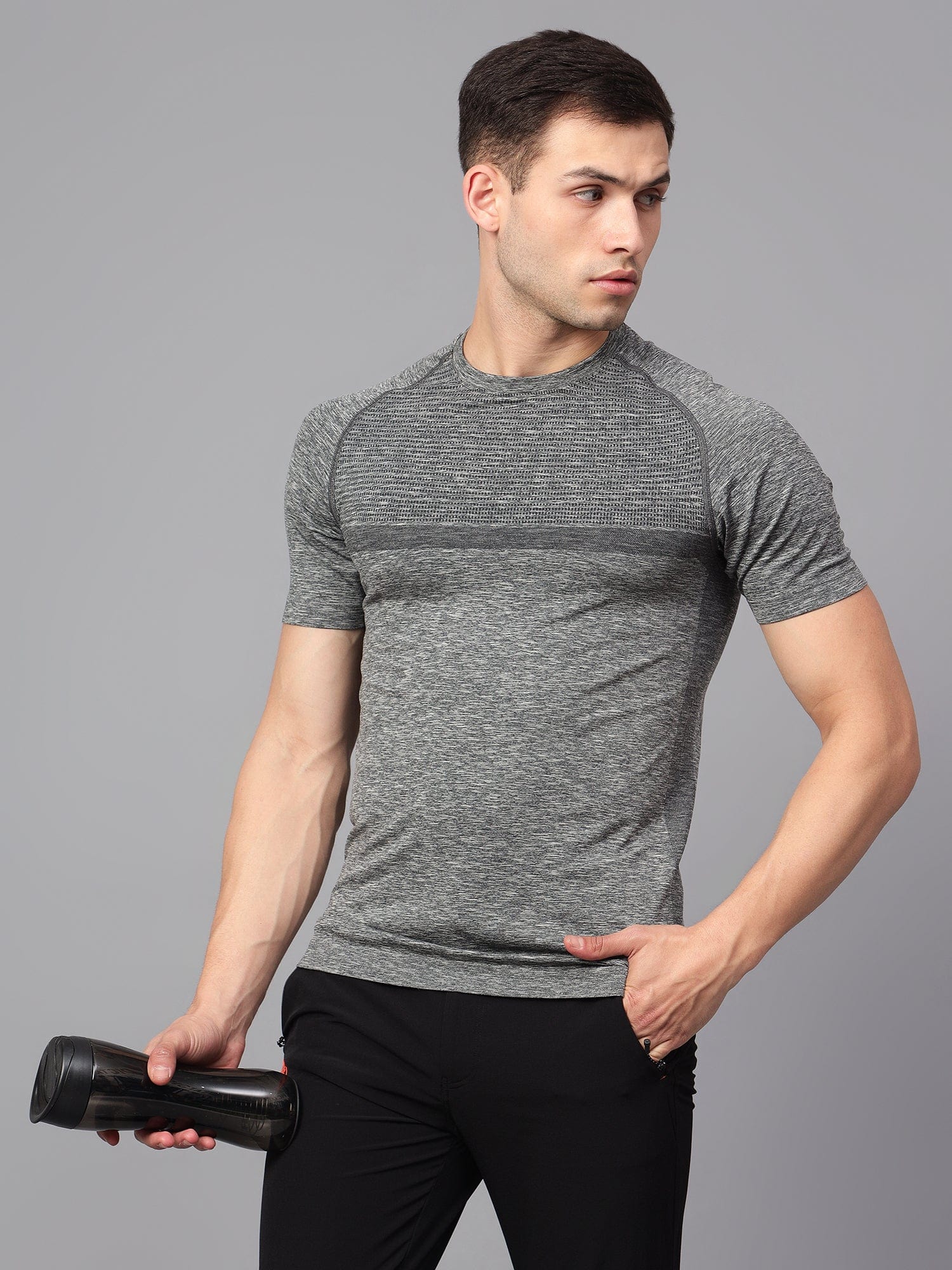 trenz MENS T-SHIRTS Seamless Active Stripe T-Shirt