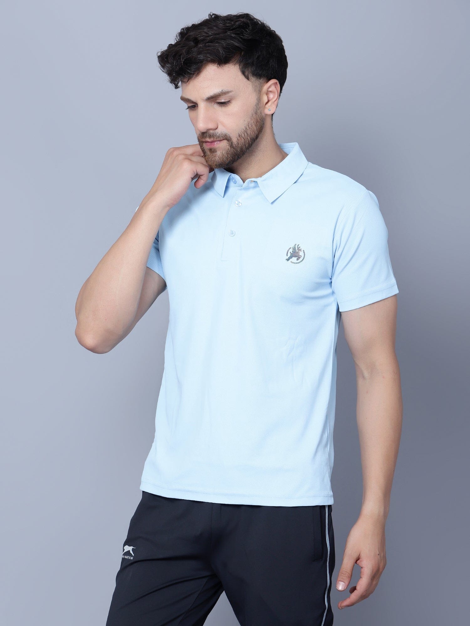 Core Men's Polo T-Shirt Sky - trenz