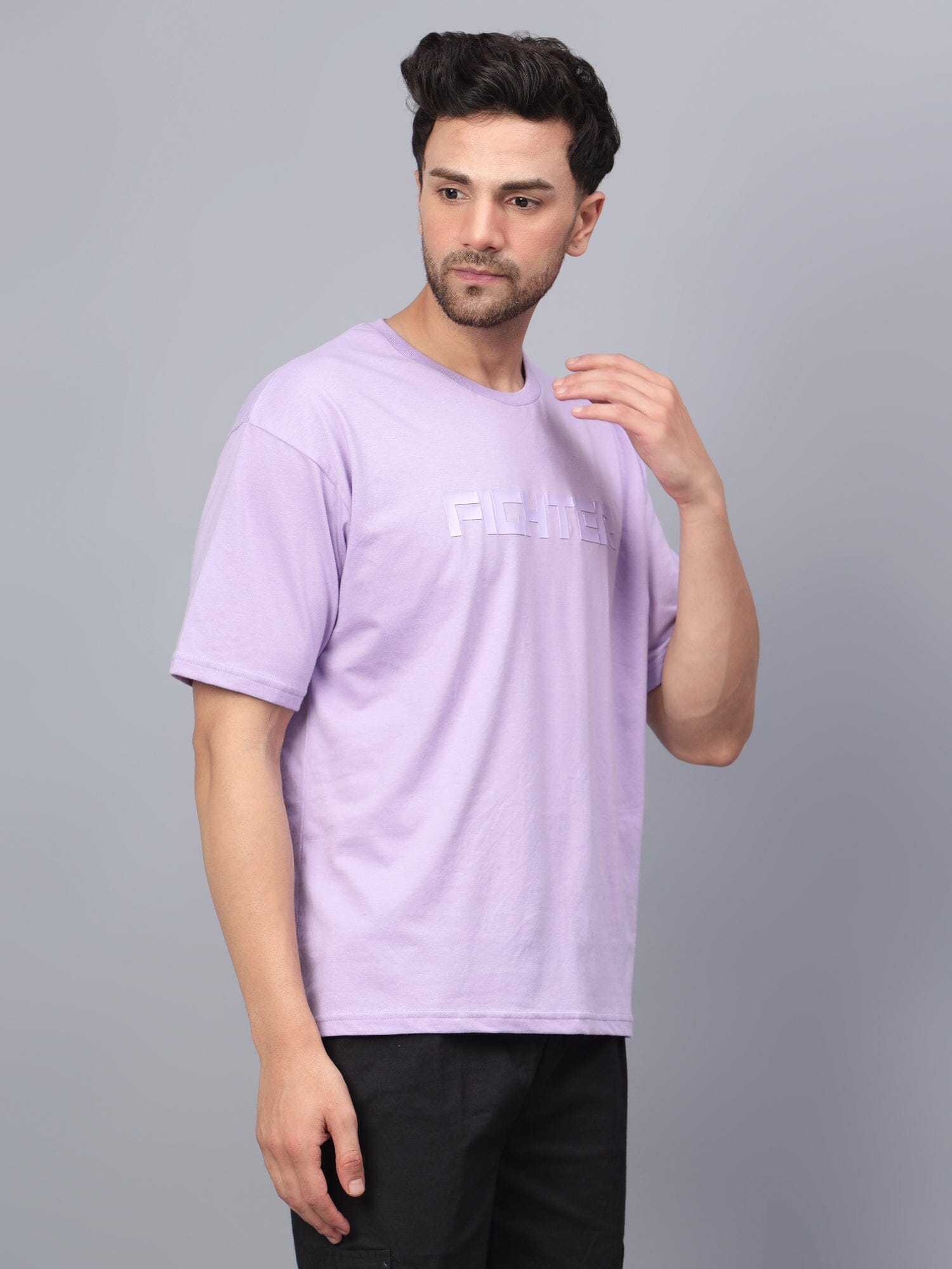 Fighter Men's T-Shirt Lavender - trenz