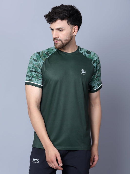 Performance Polyester Men's T-Shirt Emerald Green - trenz