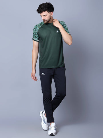Performance Polyester Men's T-Shirt Emerald Green - trenz