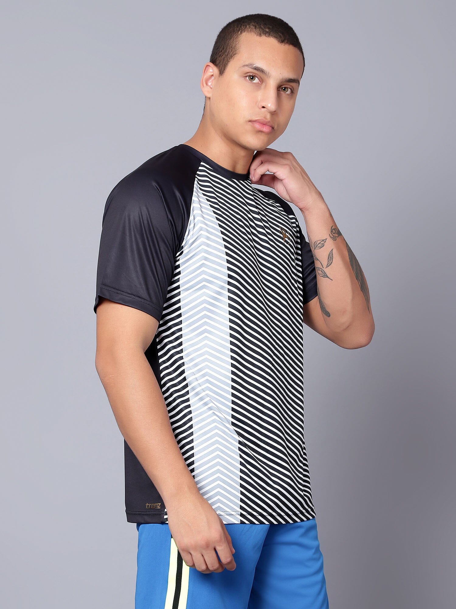 Performance Printed Jersey Black/White - trenz