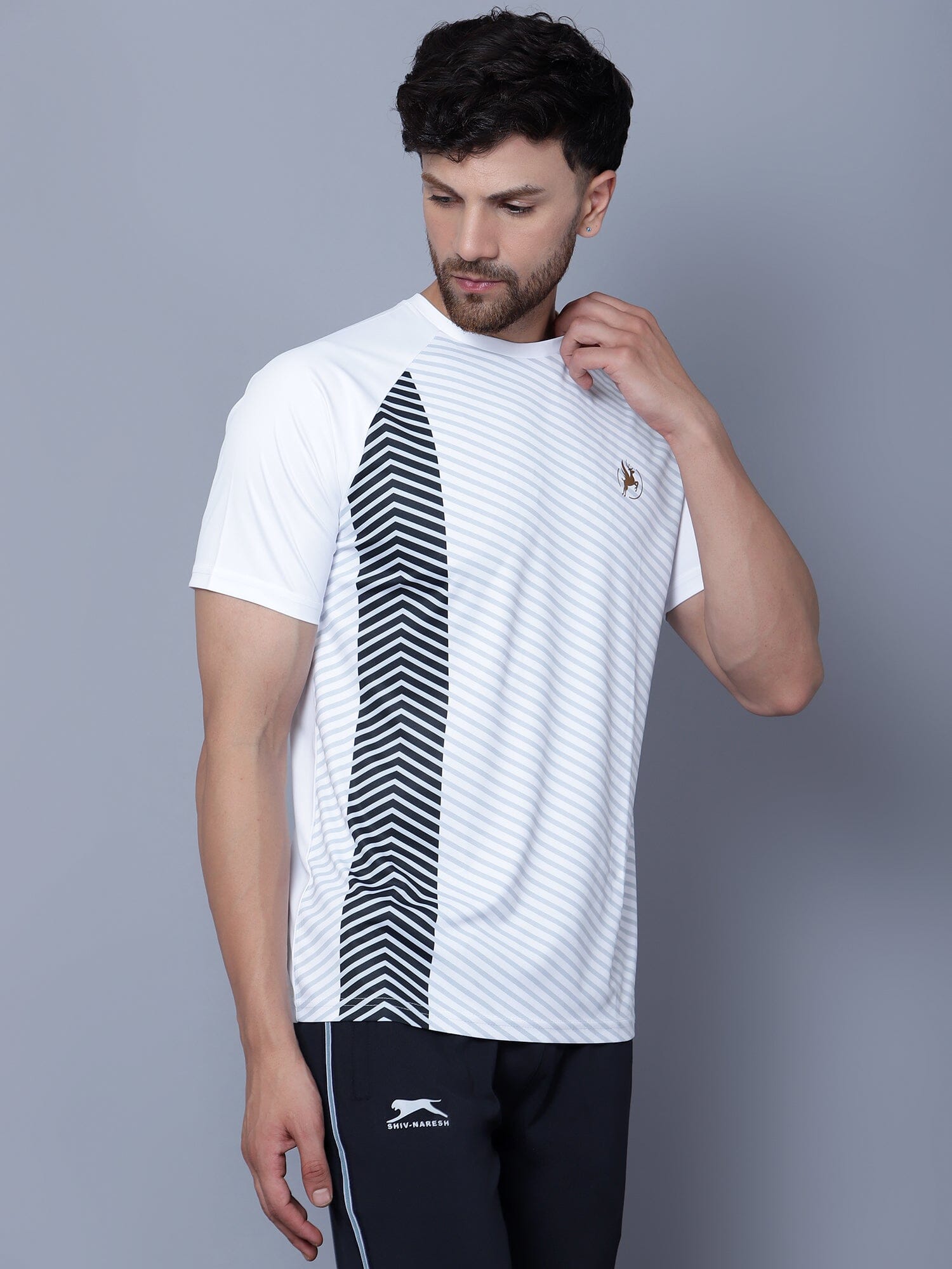 Performance Printed Jersey White/Black - trenz