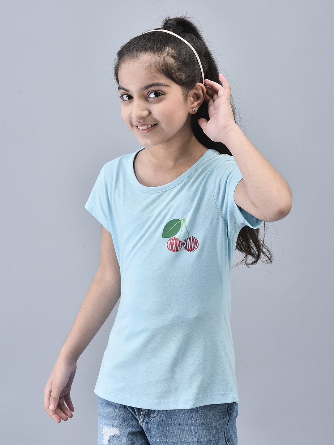 Printed Cotton Cute Fruits Tshirt - trenz