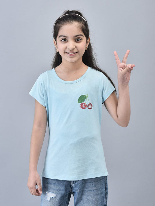 Printed Cotton Cute Fruits Tshirt - trenz