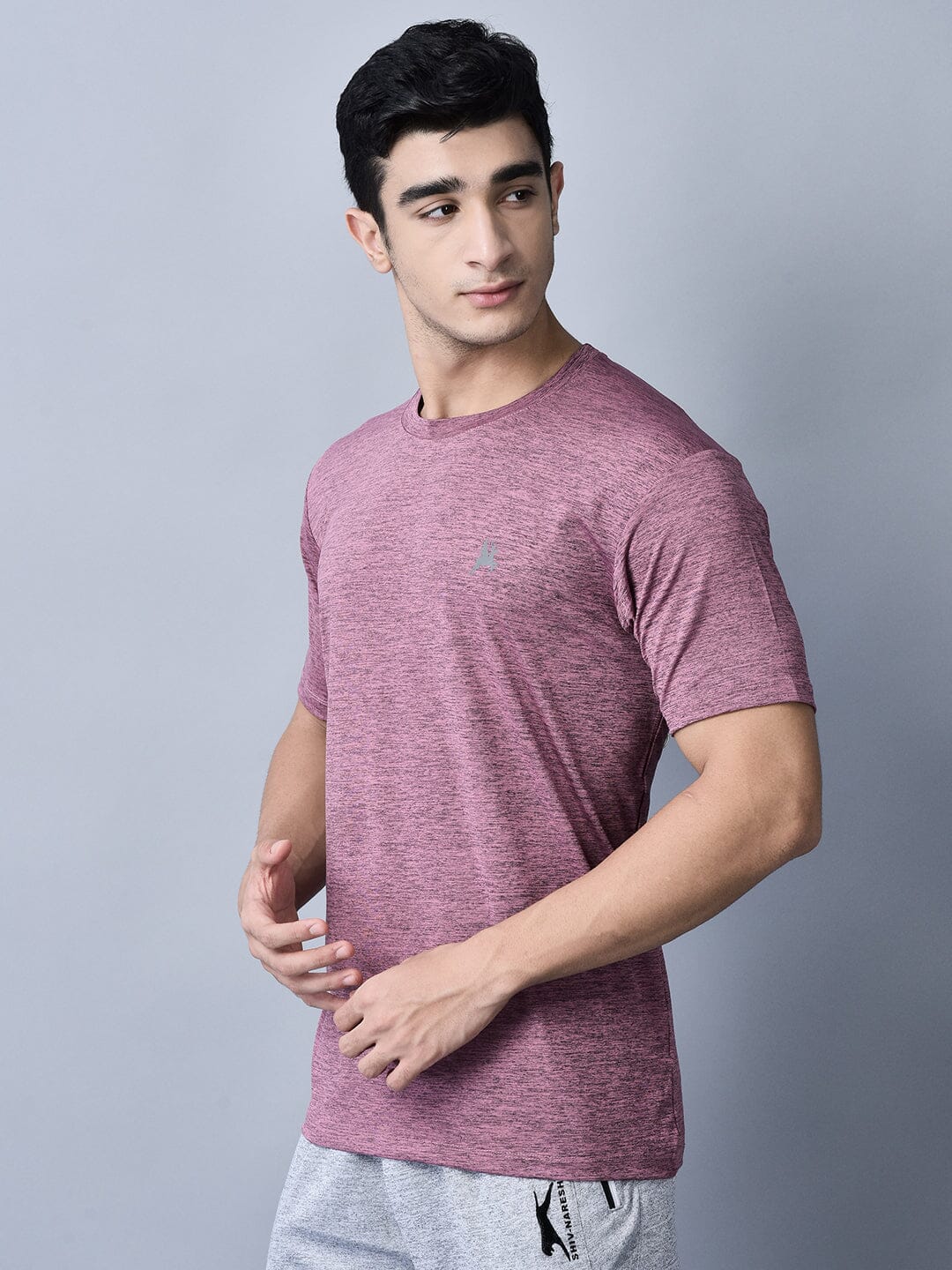 Relaxed Fit Crew Neck T-Shirt Pink - trenz