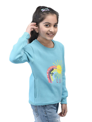 Sequin 'Peace&Love' Embroidery Sweatshirt Kids - trenz