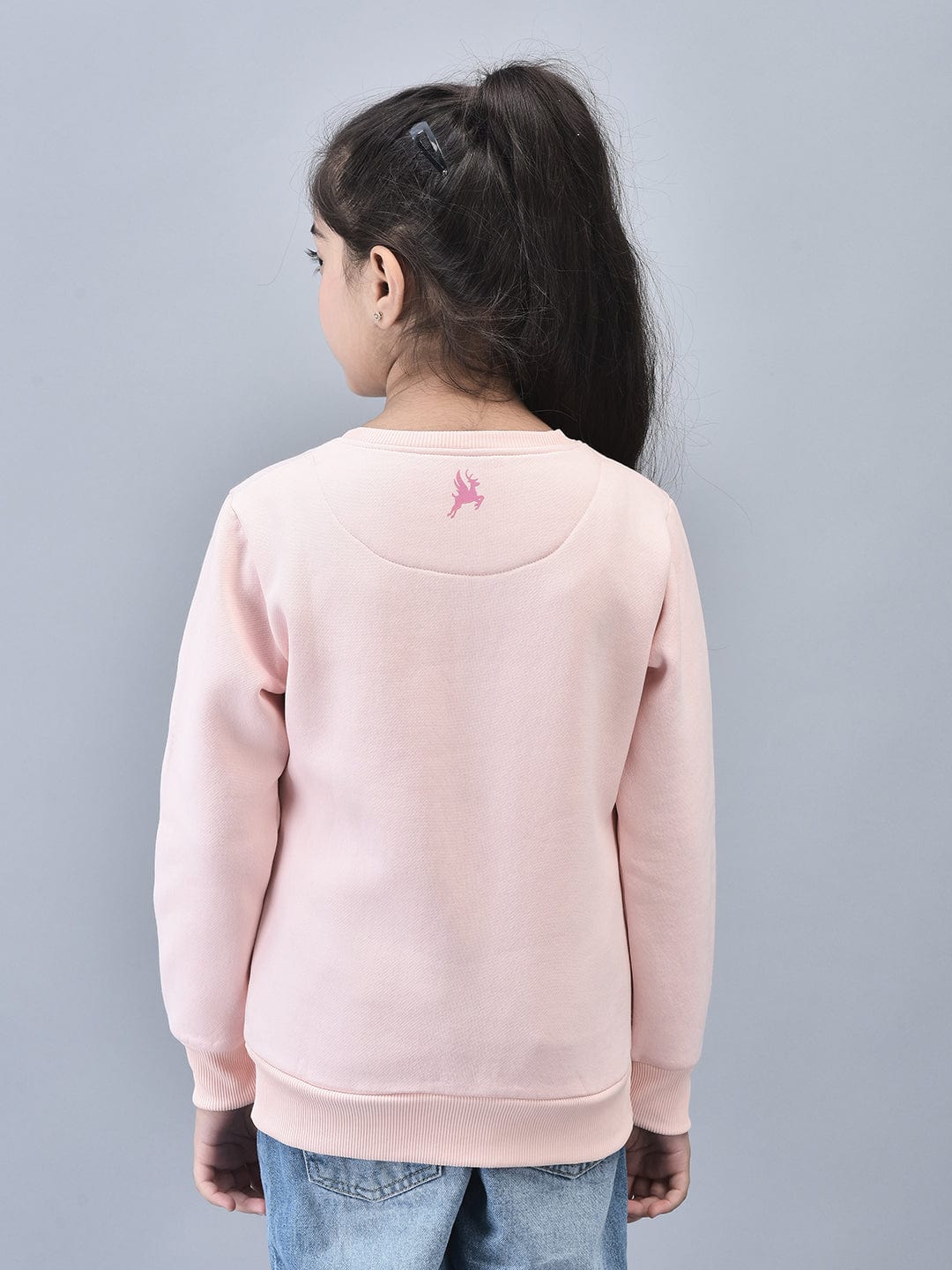 Sequin 'Peace&Love' Embroidery Sweatshirt Kids - trenz