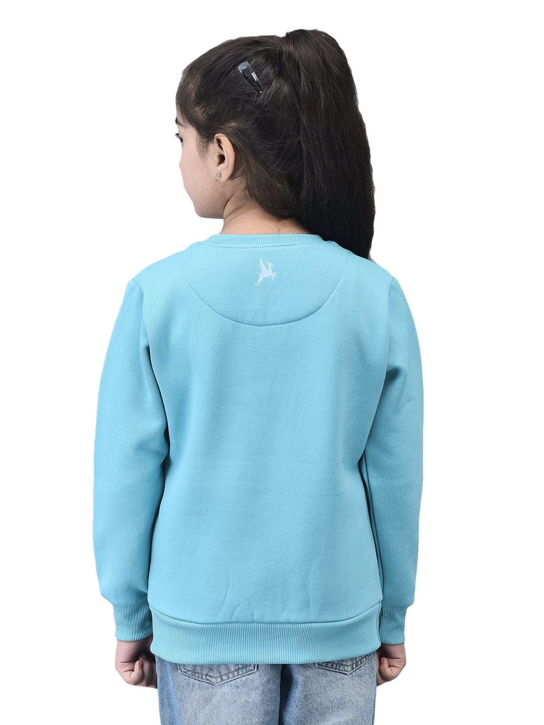 Sequin 'Peace&Love' Embroidery Sweatshirt Kids - trenz