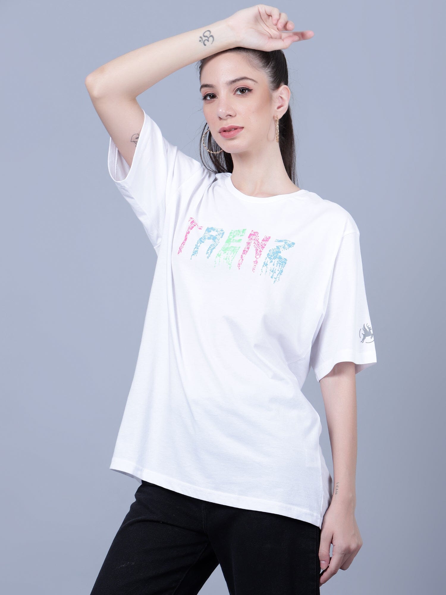 Model Trenz Rwe Trenz Signature Oversized Women's Tee - trenz